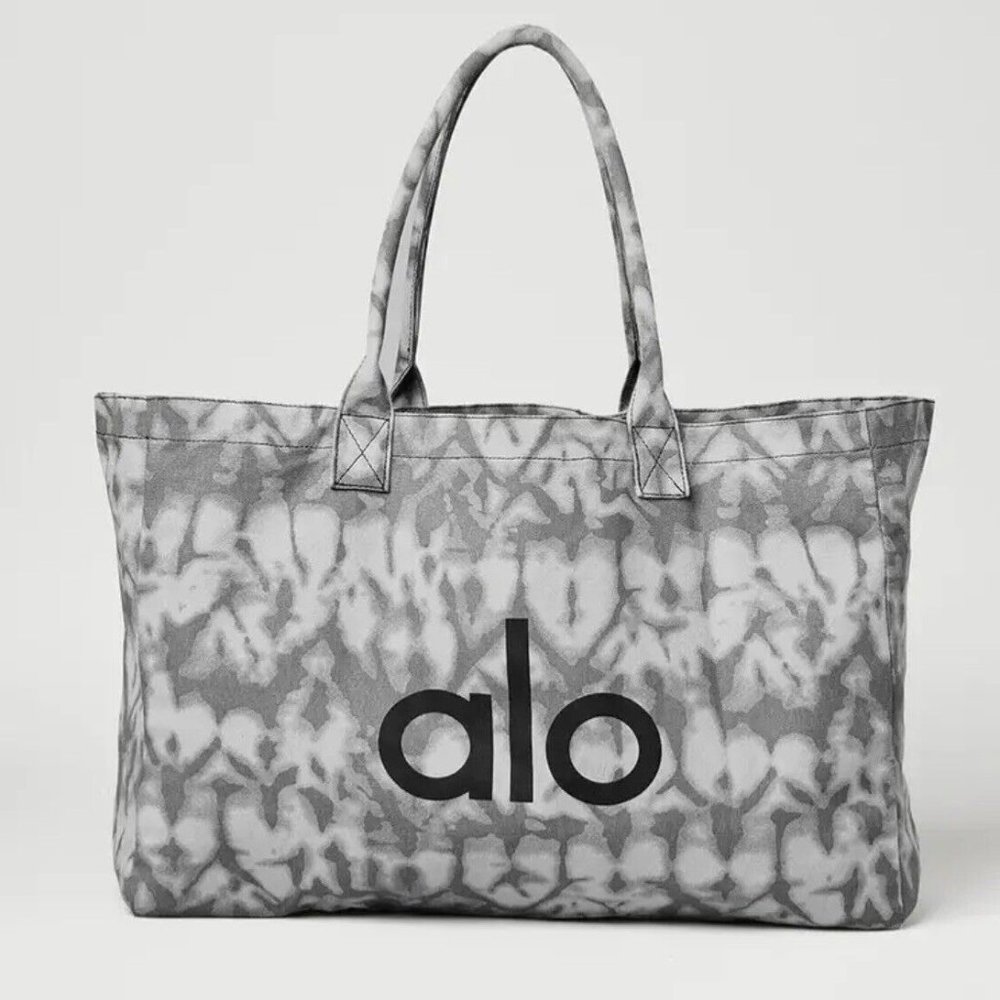 NWT Alo Grey Tie Dye Shopper Tote